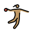 woman playing handball: medium skin tone on OpenMoji