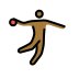 man playing handball: medium-dark skin tone on OpenMoji