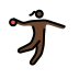 woman playing handball: dark skin tone on OpenMoji