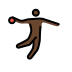 man playing handball: dark skin tone on OpenMoji