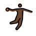 person playing handball: dark skin tone on OpenMoji