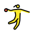woman playing handball on OpenMoji