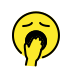 yawning face on OpenMoji