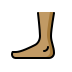foot: medium skin tone on OpenMoji