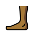 foot: medium-dark skin tone on OpenMoji