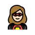 woman superhero: light skin tone on OpenMoji