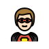 man superhero: light skin tone on OpenMoji