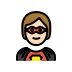 superhero: light skin tone on OpenMoji
