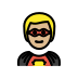 man superhero: medium-light skin tone on OpenMoji