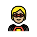superhero: medium-light skin tone on OpenMoji