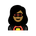 woman superhero: medium-dark skin tone on OpenMoji