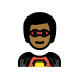 man superhero: medium-dark skin tone on OpenMoji