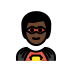 man superhero: dark skin tone on OpenMoji