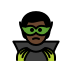 man supervillain: dark skin tone on OpenMoji
