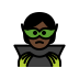 supervillain: dark skin tone on OpenMoji
