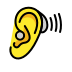 ear with hearing aid on OpenMoji