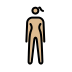 woman standing: medium-light skin tone on OpenMoji