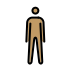 man standing: medium skin tone on OpenMoji
