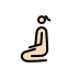 woman kneeling: light skin tone on OpenMoji