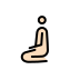 man kneeling: light skin tone on OpenMoji
