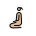 woman kneeling: medium-light skin tone on OpenMoji
