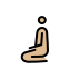 man kneeling: medium-light skin tone on OpenMoji