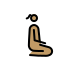 woman kneeling facing right: medium skin tone on OpenMoji