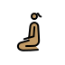 woman kneeling: medium skin tone on OpenMoji