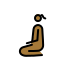 woman kneeling: medium-dark skin tone on OpenMoji