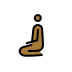 man kneeling: medium-dark skin tone on OpenMoji