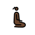 woman kneeling facing right: dark skin tone on OpenMoji