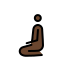 person kneeling: dark skin tone on OpenMoji