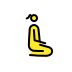 woman kneeling facing right on OpenMoji