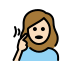 deaf woman: light skin tone on OpenMoji