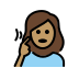 deaf woman: medium skin tone on OpenMoji