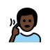 deaf man: dark skin tone on OpenMoji