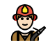 firefighter: light skin tone on OpenMoji