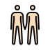 people holding hands: light skin tone on OpenMoji