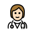 health worker: light skin tone on OpenMoji