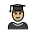 student: medium-light skin tone on OpenMoji