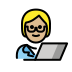 technologist: medium-light skin tone on OpenMoji