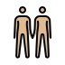 people holding hands: medium-light skin tone on OpenMoji