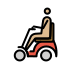 person in motorized wheelchair: medium-light skin tone on OpenMoji
