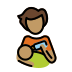 person feeding baby: medium skin tone on OpenMoji