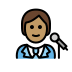 singer: medium skin tone on OpenMoji