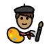 artist: medium skin tone on OpenMoji