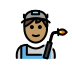 factory worker: medium skin tone on OpenMoji