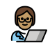 technologist: medium skin tone on OpenMoji