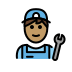 mechanic: medium skin tone on OpenMoji