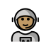 astronaut: medium skin tone on OpenMoji